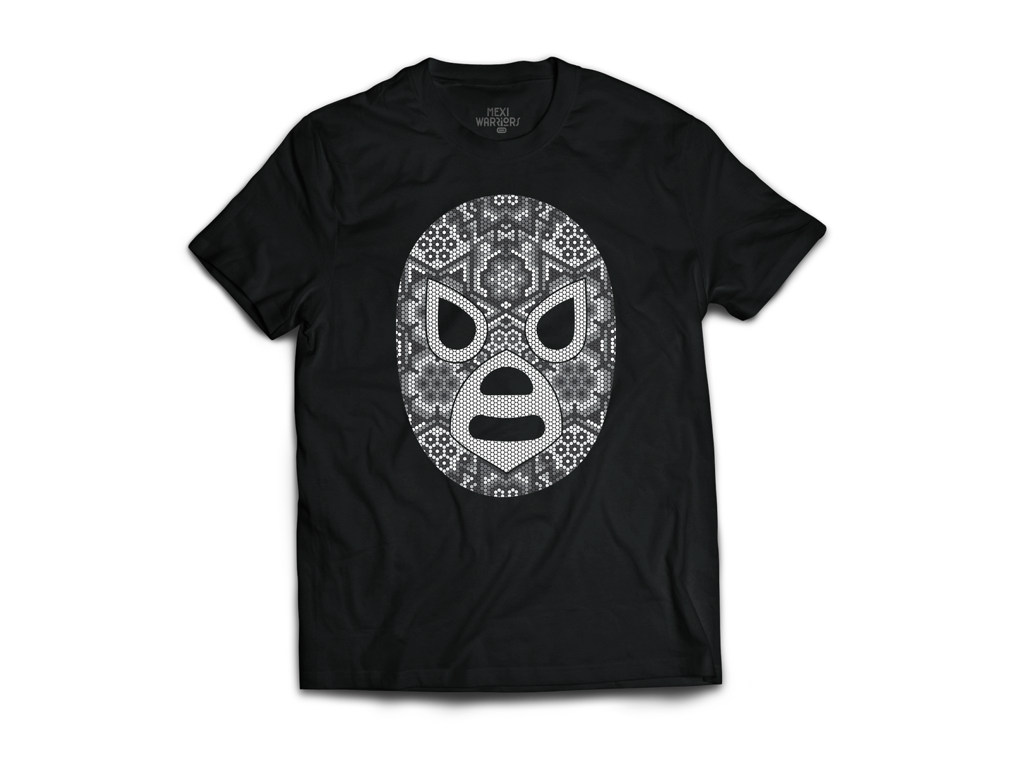 Máscara de El Santo estilo Huichol