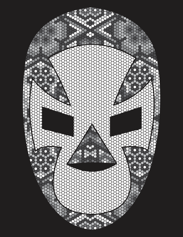 Máscara de Espanto estilo Huichol