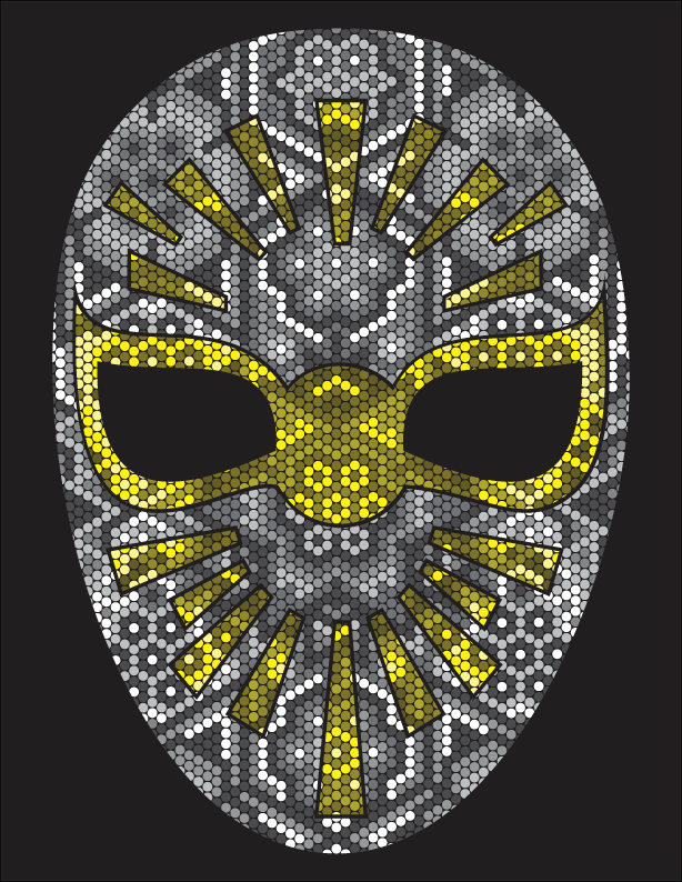 Máscara de Místico estilo Huichol