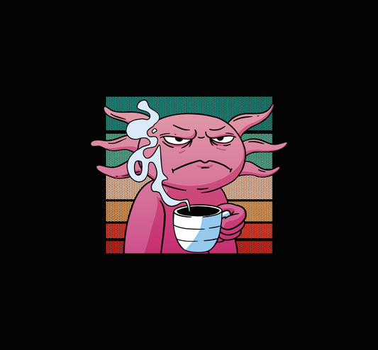 Ajolote tomando café