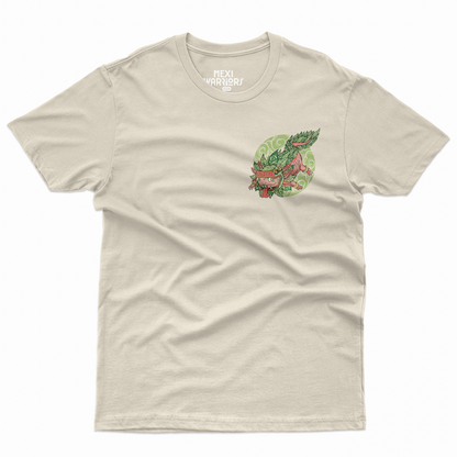 Ajolote con traje de Quetzalcoatl