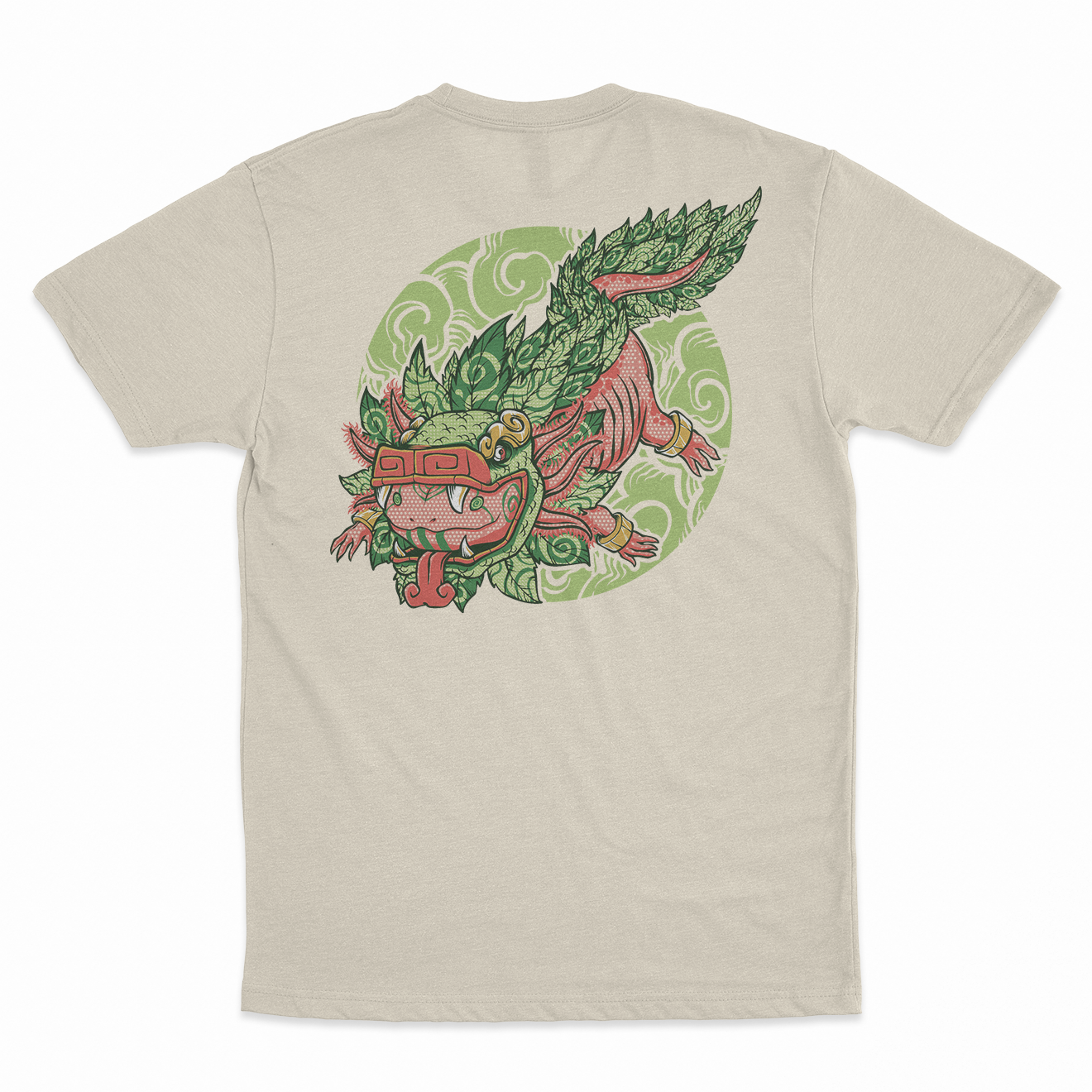 Ajolote con traje de Quetzalcoatl