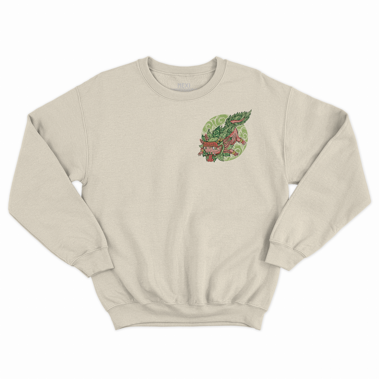 Ajolote con traje de Quetzalcoatl