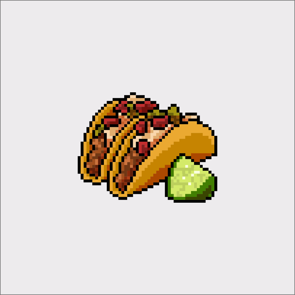 Taco campechano pixel