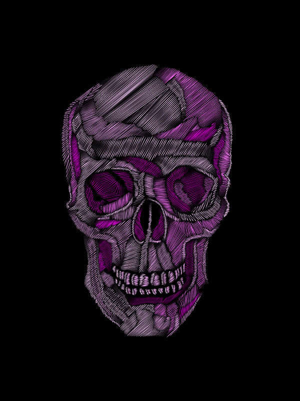 Mujer- Calavera tipo bordado